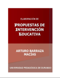 Elaboración de propuestas de intervención educativa