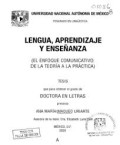 Lengua aprendizaje y enseñanza (el enfoque comunicativo : de la teoría a la práctica)