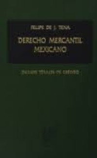 Image of Derecho mercantil mexicano : con exclusion del maritimo