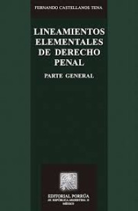Image of Lineamientos elementales de derecho penal : parte general