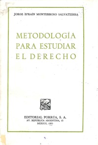 Image of Metodologia para estudiar el derecho